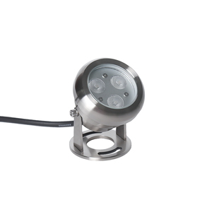 Luz <span class=keywords><strong>LED</strong></span> Sumergible para Fuentes de <span class=keywords><strong>Piscina</strong></span>, 3W RGB Blanca, Acero Inoxidable, Impermeable IP68, para Exteriores - Product Image 1