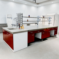 CARTMAY Meubles de laboratoire scientifique et médical pour lycée à prix avantageux, tables de laboratoire pour étudiants, bancs de laboratoire en marbre avec étagères
