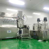 Homogénéisateur sous vide de laboratoire Machine à émulsifier SUS316L Moteur d'agitateur à levage hydraulique pour cosmétiques/cosmétiques