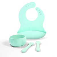 Ensemble d'alimentation pour tout-petits en silicone de qualité alimentaire, nouveau design, bol à ventouse personnalisé pour bébé, facile à nettoyer, bavoir en silicone imperméable