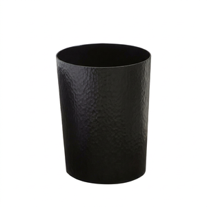 Metal Waste <b>Bin</b> Decorative Metal Trash Can Dustbin Garbage <b>Bin</b> Storage Basket <b>Office</b> Home Hotel Bedroom Bathroom Kitchen Waste - Product Image 1