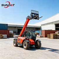 Chariot télescopique haute performance 4x4 avec cabine fermée pour opérations de levage en extérieur par tous les temps