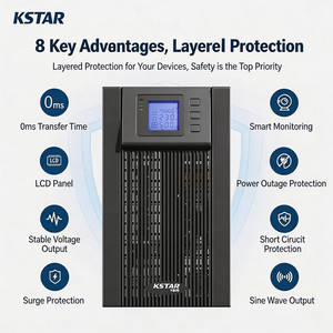 Kstar YDC9103S 3000VA <span class=keywords><strong>3Kva</strong></span> <span class=keywords><strong>2700W</strong></span> Onduleur en ligne à double conversion haute fréquence avec 72V DC - Product Image 4