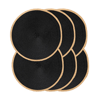 Set de table rond en toile de jute tressée pour la maison