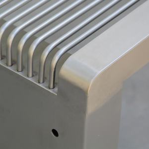 パティオ、公園、病院、学校向け 屋外業務用 モダンステンレススチールベンチシート - Product Image 5