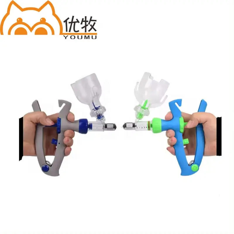Automatic Veterinary Syringe Plastic Livestock Poultry Pig Farm Continuous Injection Syringe 5ml Usable Vaccine Syringe