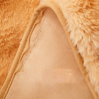 Tapis moderne en fausse fourrure de lapin en polyester, fabrication nordique, antidérapant, à poils longs, résistant au feu, idéal pour salon et convient aux animaux domestiques