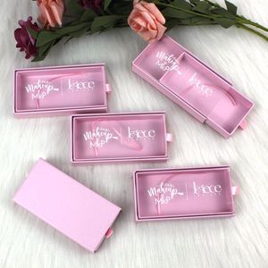 25mm lông mi bán buôn đầy đủ Dải Lông mi màu hồng Lash Hộp bao bì Fluffy lông mi ánh sáng màu hồng Lash hộp - Product Image 3