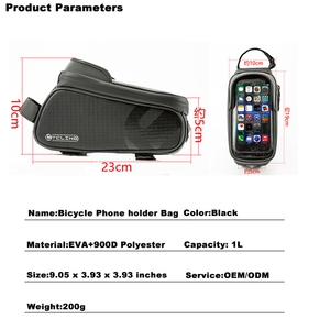 Usine réfléchissant étanche EVA 6.7 ''support <span class=keywords><strong>pour</strong></span> téléphone vélo vélo écran tactile haut Tube <span class=keywords><strong>cadre</strong></span> sac <span class=keywords><strong>pour</strong></span> cyclisme vtt <span class=keywords><strong>route</strong></span> - Product Image 6