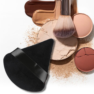 Personalizado uso húmedo y seco grande 80*95Mm triángulo terciopelo <span class=keywords><strong>Puff</strong></span> <span class=keywords><strong>negro</strong></span> maquillaje polvo <span class=keywords><strong>Puff</strong></span> para cara cuerpo polvo suelto rubor - Product Image 5