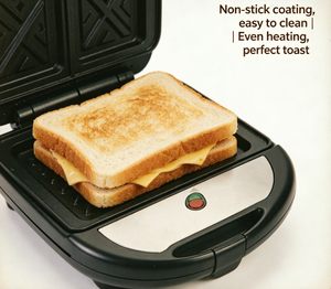 <span class=keywords><strong>Sandwichera</strong></span> Antiadherente de 750W con Placas Triangulares, Carcasa Fría al Tacto, Indicadores de Encendido, Almacenamiento Compacto para un Desayuno Rápido - Product Image 2