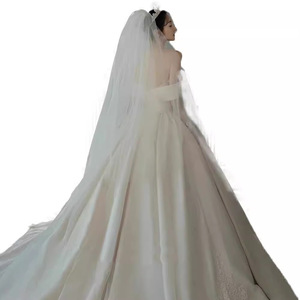 Mss Bride Wedding Dress Satin Off Shoulder Ball Gown Princess Waistline White Floor Length Vintage Style - Product Image 4