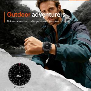 Ht45 Outdoor Sport Gps Smart Watch Flashlight Altimeter Barometer Compass 3Atm Waterproof for Men Gps Smart Watch - Product Image 4