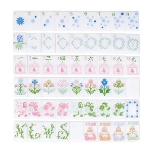 Dear Mahjong Das Original in Weiß: Amerikanisches Mahjong-Steine-Set mit geschnitzten Ikonen (<span class=keywords><strong>Drache</strong></span>, Mönch, Buddha) für Unterhaltung - Product Image 1