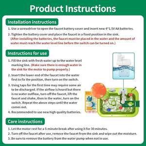 Ensemble de <span class=keywords><strong>jeu</strong></span> de <span class=keywords><strong>cuisine</strong></span> en plastique éducatif avec robinet électrique et évier à eau courante pour enfants de 3 ans et plus - Product Image 5