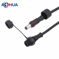 AOHUA fournit un échantillon gratuit de connecteur universel 5521/5525 DC Jack moulé faisceau de câbles femelle montage sur panneau LED dispositifs mâle 2Pin