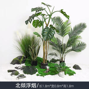 ขนมปัง<span class=keywords><strong>ต้น</strong></span>ไม้ใบแอปเปิ้ลเต่าบัวฉ่ำหิมะคลื่นหินภูมิทัศน์หินปลอมตกแต่งบ้านพลาสติก Indor ตกแต่ง - Product Image 2