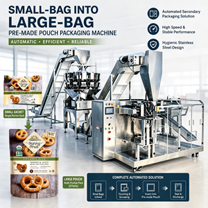 Macchina Automatica per Confezionamento Snack in Sacchetti per Brezel al Lye Morbidi, Confezionatrice Secondaria per Pane Brezel - Product Image 1