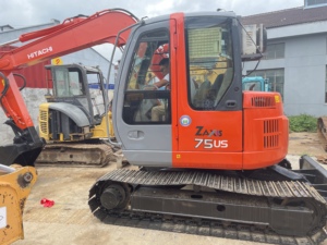 รถขุด HITACHI 75 ขนาด 7.5 ตัน สภาพ 95% ของแท้ พร้อม EPA CE รถขุดขนาดเล็กมือสอง HITACHI 75 - Product Image 1