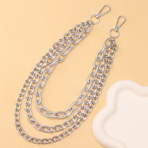 <b>Waist</b> <b>Chain</b> Multi Layered Silver Zinc Alloy Hip Hop Punk Rock Accessory Unisex Daily Wear - Product Image 3