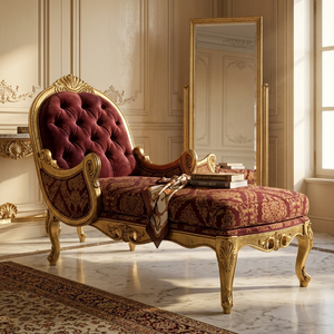 [OEM/ODM] <span class=keywords><strong>Fauteuil</strong></span> à bascule néoclassique français de luxe, sculpté à la main, en bois massif avec feuille d'or, <span class=keywords><strong>pour</strong></span> projets hôteliers et villas - Product Image 3