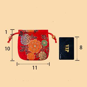 Silk <b>Drawstring</b> Pouch <b>Bag</b> 10*10cm Recyclable Jewelry Packaging for Necklaces <b>Christmas</b> Wedding <b>Gifts</b> Organizers Pocket - Product Image 5