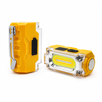 Lampe frontale LED rechargeable détachable et lampe à clipser pour casquette avec faisceau COB étanche pour mécaniciens, pêcheurs, campeurs, coureurs