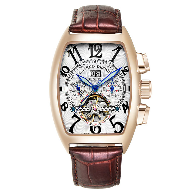 Classic Fashion Sport Water Resistant square Stainless Steel case Chronograph Automatic Movement Arabic Men Luxury Watches 2022