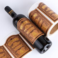 Etiqueta Adhesiva de Vinilo Impermeable con Textura, Impresión de Logotipo Personalizado de Alta Calidad, Relieve Dorado, para Bebidas Energéticas