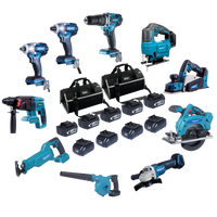 Kits combinés d'outils électriques EKIIV 10 PCS avec perceuse sans fil 21V Ensemble d'outils ménagers avec kits d'outils à main de bricolage pour jardin professionnel