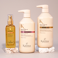 Set de Champú y Acondicionador con Aceite de Argán, Sin Sulfatos, Hidratante, Cuidado Capilar, Aceite Marroquí Orgánico Natural, Marca Privada Personalizada
