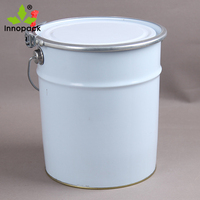 Bidons en fer blanc imprimés avec couvercles simples 4L/5L pour usage chimique, qualité alimentaire, laque, impression couleur, épaisseur de paroi 0,25 mm, ISO9001