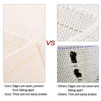 Rouleau de tissu de touffetage primaire avec lignes marquées rouleau de tissu de support de touffetage de tissu de moine pour pistolet de touffetage de poinçon de tapis de bricolage