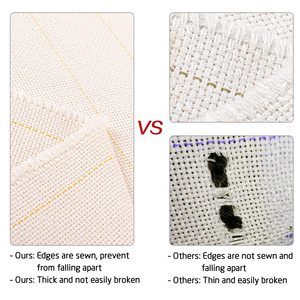 Rouleau de tissu de touffetage primaire avec lignes marquées rouleau de tissu de support de touffetage de tissu de <span class=keywords><strong>moine</strong></span> pour pistolet de touffetage de poinçon de tapis de bricolage - Product Image 2