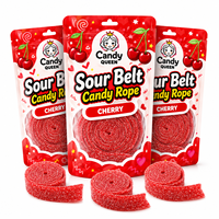 OEM Zure Snoepjes Fruit Gummy Roll Candy Zure Gummy Kauwstrips Snoep Bulk Groothandel Aangepaste Private Label Verpakking