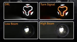 ร้อนขาย <span class=keywords><strong>JL</strong></span> ดัดแปลงแรงเลอร์ที่มีฟังก์ชั่นต้อนรับ9นิ้วไฟหน้าสูงและต่ำสว่างไฟหน้ารถ - Product Image 5