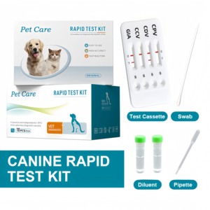 Cdv Cpv Ccv Gia Giardia Combo <span class=keywords><strong>Ag</strong></span> Distempr Parvo virüs (parvovirüs) Giardia Antigen köpek köpek için hızlı Pet <span class=keywords><strong>Test</strong></span> kiti - Product Image 4