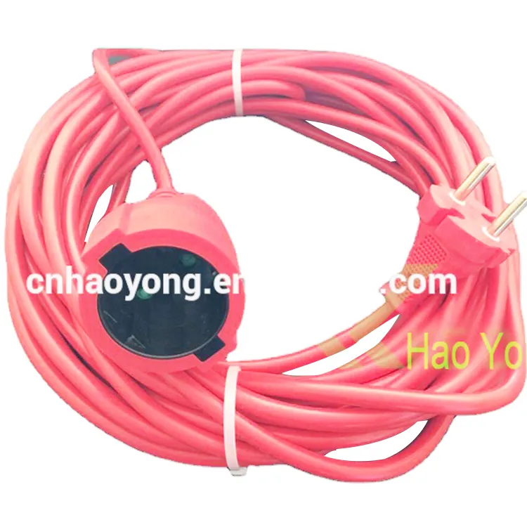 European Style IP44 Extension Cord with Rubber Cableplug power cord.plug connector cable