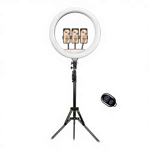 Lampe vidéo LED portable 18 pouces 3200K-6500K, <span class=keywords><strong>mini</strong></span> anneau lumineux RGB 360° pour selfie, avec télécommande pour téléphone, idéale pour le maquillage et l'éclairage photographique - Product Image 4