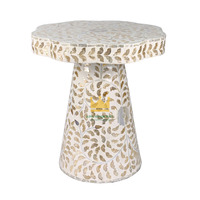 Nouvelle conception moderne, table d'appoint multifonctionnelle en mosaïque de nacre, table d'appoint de salon, prix bas en provenance du Vietnam