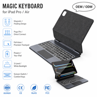 Clavier magique multi-angles pour iPad Pro 11 pouces M4/M5, support magnétique flottant avec pavé tactile gestuel, rétroéclairage RVB réglable