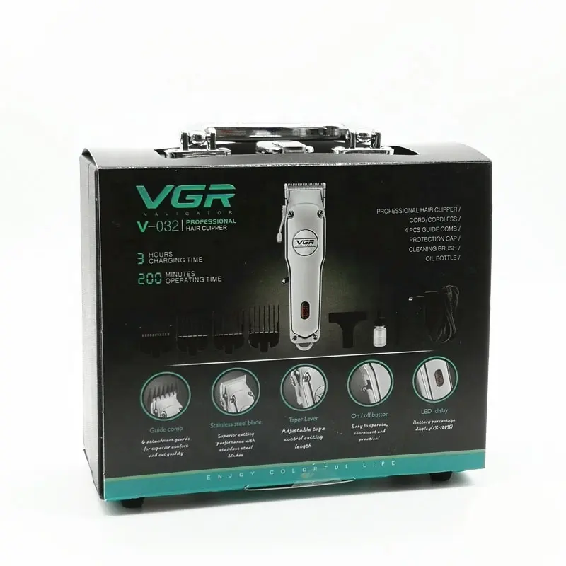 VGR V032 पेशेवर बाल Trimmer रिचार्जेबल vgr 032 बाल क्लिपर