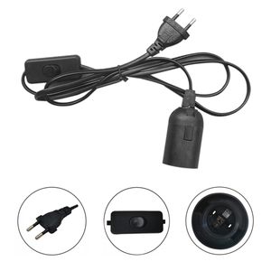 Base de lampe <span class=keywords><strong>E27</strong></span> <span class=keywords><strong>E14</strong></span> EU pendentif LED, support d'ampoule, <span class=keywords><strong>adaptateur</strong></span> de cordon avec interrupteur marche/arrêt - Product Image 2