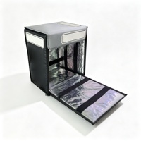 Sac isotherme pour livraison de repas, boîte thermique pour livraison de plats à emporter pour restaurants, doublure en aluminium, fenêtre transparente, poignée de transport