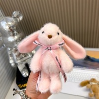 Porte-clés Lapin en Peluche Mignon et Doux avec Fermoir Mousqueton pour Sacs à Main, Sacs à Dos, et Machines à Jeux d'Arcade - Mini Cadeau