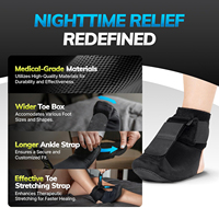 BraceAbility Fasciite plantaire Attelle de nuit Chaussette-Attelle de fascia plantaire douce pour dormir, tendinite d'Achille, chute de pied