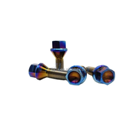 Vis de moyeu de roue automobile en titane GR5, filetage M12/M14 UNC, pas X28 X1.5/1.25mm, tête Torx, finition anodisée