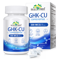 SOLOTREE Autres compléments de santé, 300 mcg GHK-Cu, capsules de peptides de cuivre pour la santé de la peau et des cheveux, soutien antioxydant