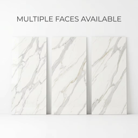 Dalles de porcelaine grand format en pierre frittée blanche de luxe, texture personnalisée, aspect marbre, pour murs, sols, aménagements paysagers et routes