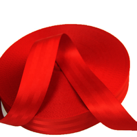 Sangle de ceinture de sécurité de voiture Liman SB14 47 mm, 1 mm d'épaisseur, en polyester/nylon écologique, haute résistance, rouge, jacquard, pour épaule